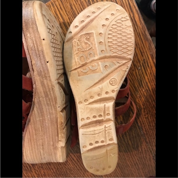 *SOLD* Free People x A.S.98/AS98 leather wedge platform sandals with buckles - Picture 9 of 14